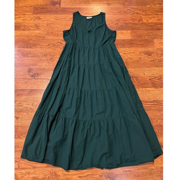 Universal Thread Women's Cotton Maxi Dress Forest Green Size XL Closet Staple - Picture 1 of 7